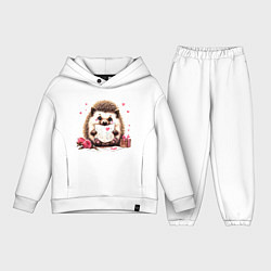 Детский костюм оверсайз Ёжик с любовным письмом, цвет: белый