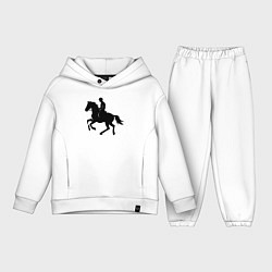 Детский костюм оверсайз Спортивный всадник на коне, цвет: белый