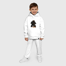 Детский костюм оверсайз ВМФ стреляющий медведь, цвет: белый — фото 2