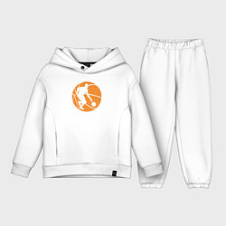 Детский костюм оверсайз Basket man, цвет: белый