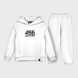Детский костюм оверсайз Игрок номер 456 игра в кальмара, цвет: белый