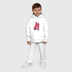 Детский костюм оверсайз Squid game guys, цвет: белый — фото 2
