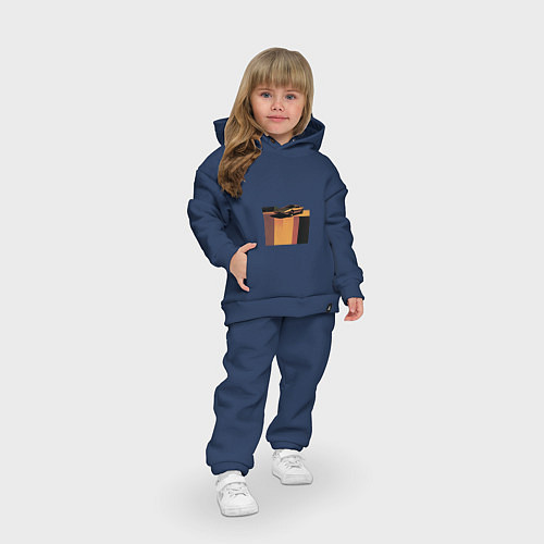 Детский костюм оверсайз Ретрофутуризм спорткар поп-арт 1970-е / Тёмно-синий – фото 3