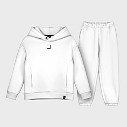 Детский костюм оверсайз Игра в кальмара квадрат белая, цвет: белый