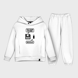 Детский костюм оверсайз Я твой отец, цвет: белый