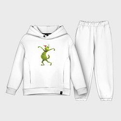 Детский костюм оверсайз Гринч в предвкушении нового года, цвет: белый