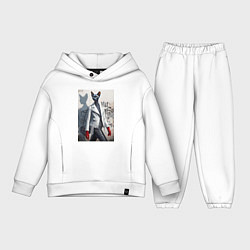 Детский костюм оверсайз Cat girl Cornish Rex - ai art fantasy, цвет: белый