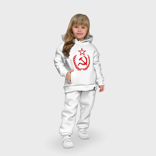 Детский костюм оверсайз СССР герб / Белый – фото 3