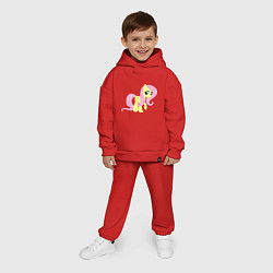 Детский костюм оверсайз Пони пегас Флаттершай, цвет: красный — фото 2