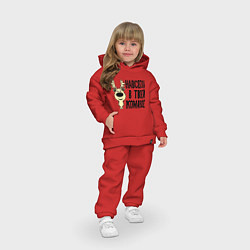 Детский костюм оверсайз Навсегда в твоей команде олень, цвет: красный — фото 2