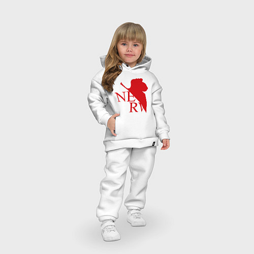 Детский костюм оверсайз Евангелион NERV / Белый – фото 3