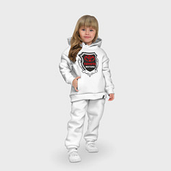 Детский костюм оверсайз Тойота моторс герб, цвет: белый — фото 2