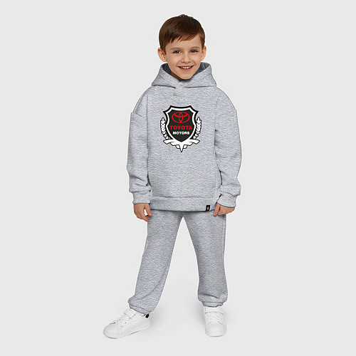 Детский костюм оверсайз Тойота моторс герб / Меланж – фото 4