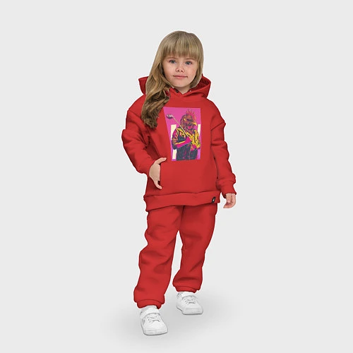 Детский костюм оверсайз Hotline miami / Красный – фото 3