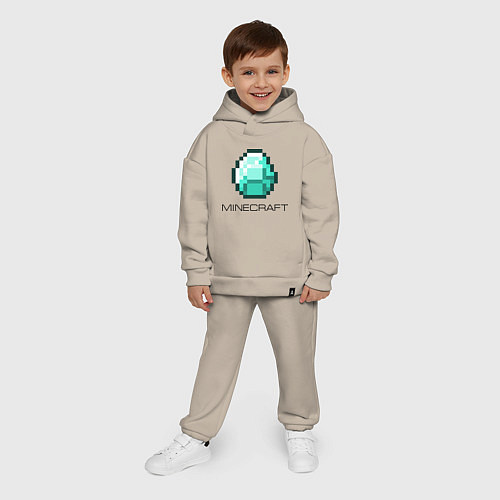 Детский костюм оверсайз Minecraft Diamond / Миндальный – фото 4