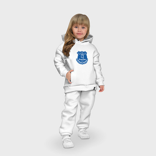 Детский костюм оверсайз Эвертон logo - nil satis nisi optimum / Белый – фото 3
