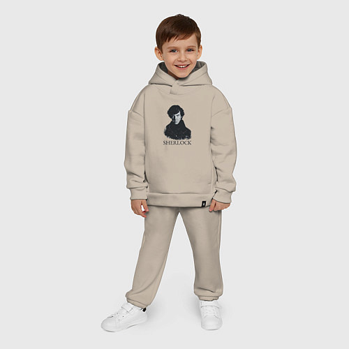 Детский костюм оверсайз Sherlock Art / Миндальный – фото 4