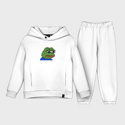 Детский костюм оверсайз Sad frog, цвет: белый