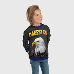 Свитшот детский Dagestan Eagle, цвет: 3D-синий — фото 2
