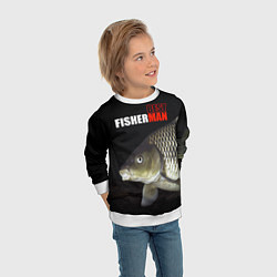 Свитшот детский The best fisherman, цвет: 3D-белый — фото 2