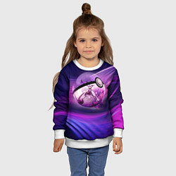 Свитшот детский Pokeball: Violet, цвет: 3D-белый — фото 2