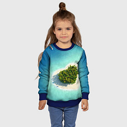 Свитшот детский Остров, цвет: 3D-синий — фото 2