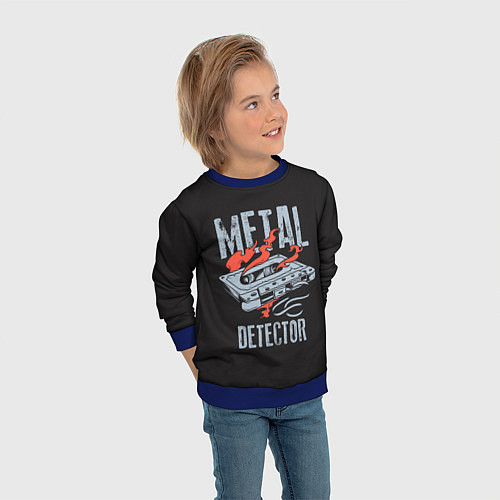 Детский свитшот Metal Detector / 3D-Синий – фото 3