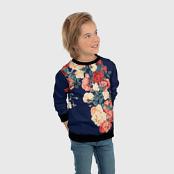 Свитшот детский Fashion flowers, цвет: 3D-черный — фото 2