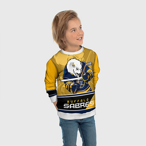 Детский свитшот Buffalo Sabres / 3D-Белый – фото 3