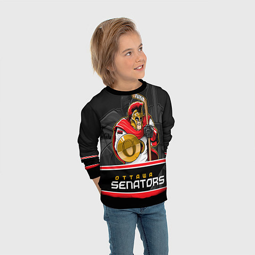 Детский свитшот Ottawa Senators / 3D-Черный – фото 3