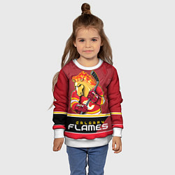 Свитшот детский Calgary Flames, цвет: 3D-белый — фото 2