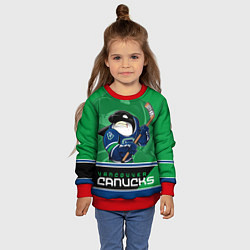Свитшот детский Vancouver Canucks, цвет: 3D-красный — фото 2