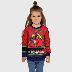 Свитшот детский Chicago Blackhawks, цвет: 3D-синий — фото 2