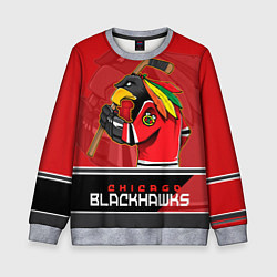 Свитшот детский Chicago Blackhawks, цвет: 3D-меланж