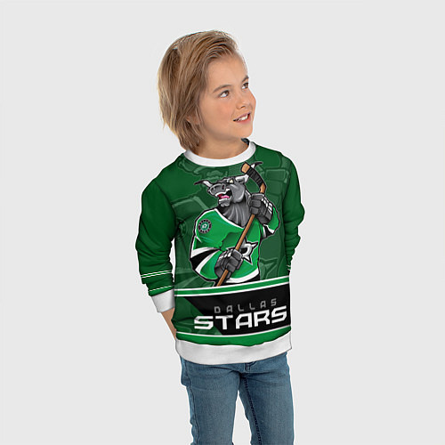 Детский свитшот Dallas Stars / 3D-Белый – фото 3