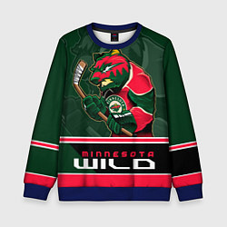 Свитшот детский Minnesota Wild, цвет: 3D-синий