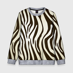 Свитшот детский Шкура зебры, цвет: 3D-меланж