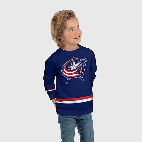 Детский свитшот Columbus Blue Jackets / 3D-Синий – фото 3