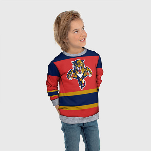 Детский свитшот Florida Panthers / 3D-Меланж – фото 3