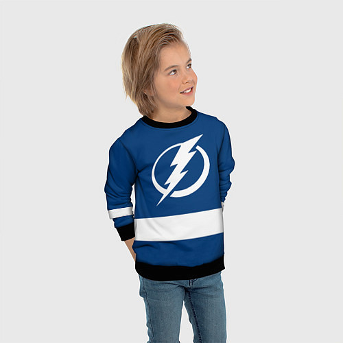 Детский свитшот Tampa Bay Lightning / 3D-Черный – фото 3