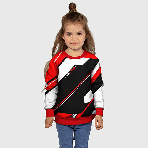 Детский свитшот CS:GO Cyrex Style / 3D-Красный – фото 4