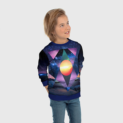 Детский свитшот Space / 3D-Синий – фото 3