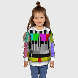 Свитшот детский Помехи, цвет: 3D-белый — фото 2