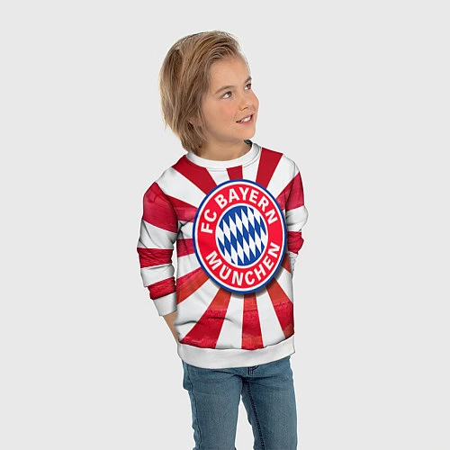 Детский свитшот FC Bayern / 3D-Белый – фото 3