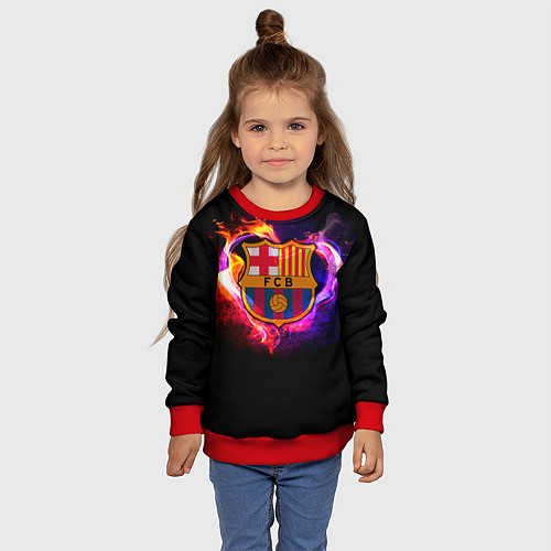 Детский свитшот Barcelona7 / 3D-Красный – фото 4