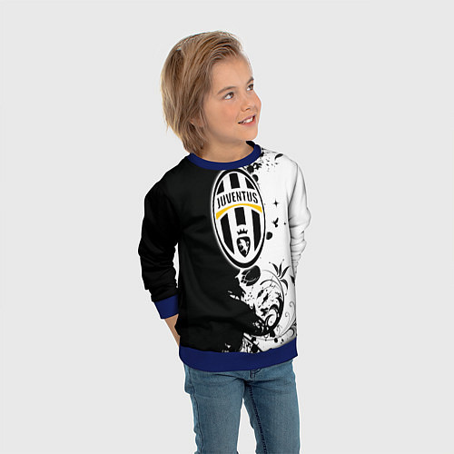 Детский свитшот Juventus4 / 3D-Синий – фото 3