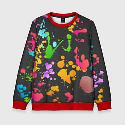 Свитшот детский Игра красок, цвет: 3D-красный