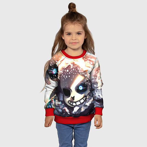 Детский свитшот Sans and snow / 3D-Красный – фото 4