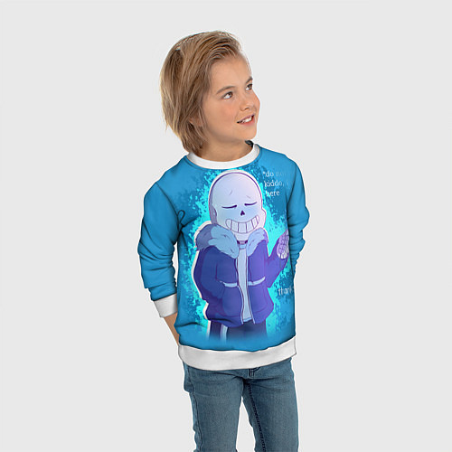 Детский свитшот Winter Sans / 3D-Белый – фото 3