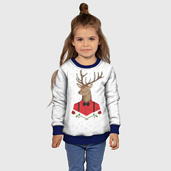 Свитшот детский Christmas Deer, цвет: 3D-синий — фото 2